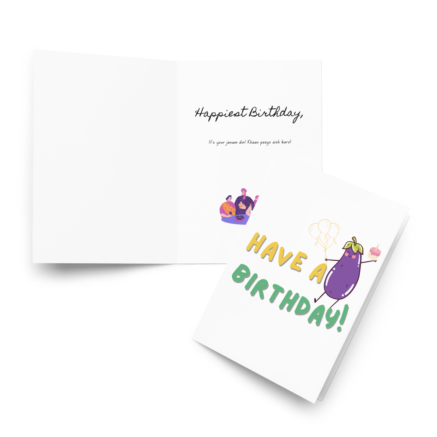 "Have a baingan Birthday" Greeting card