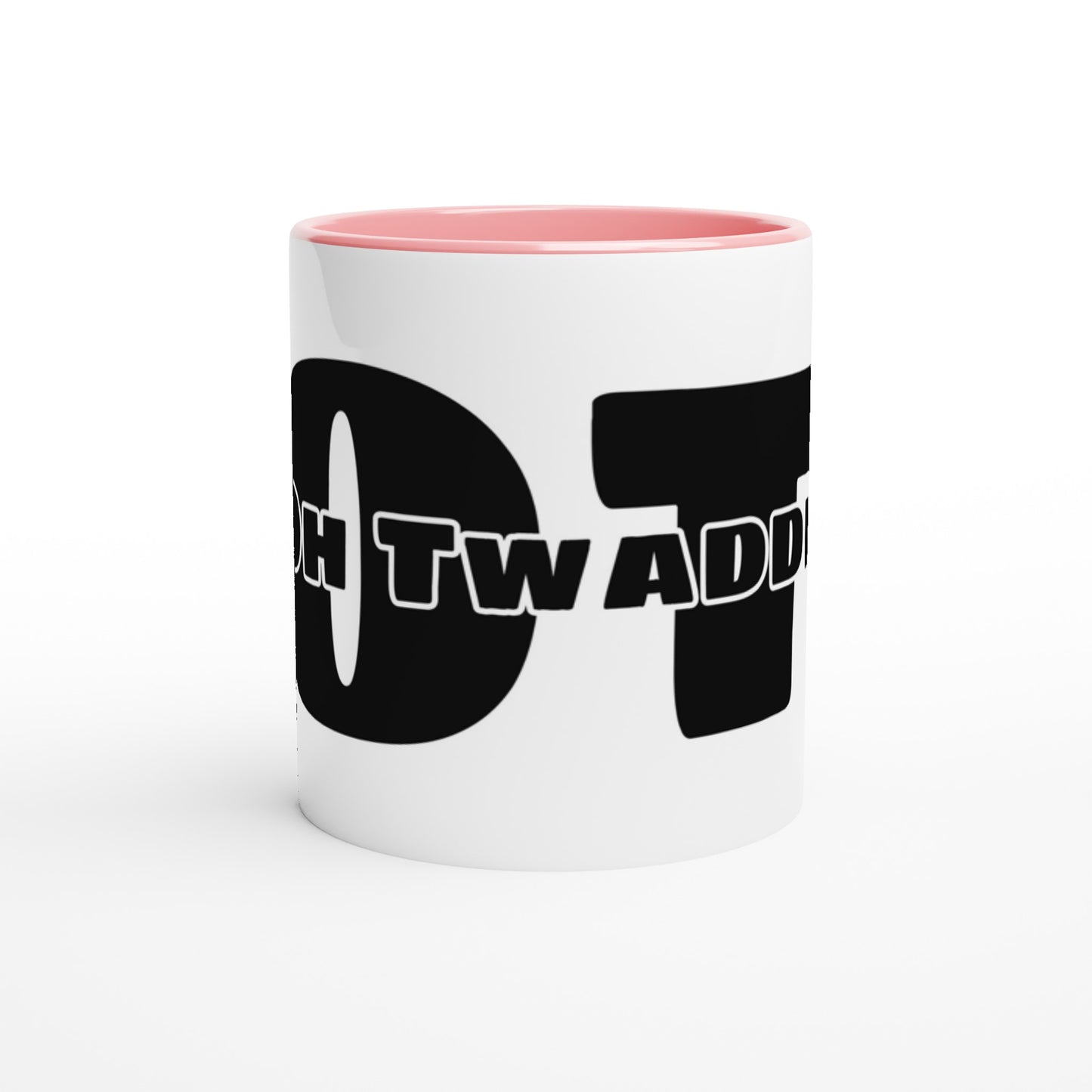 "OH TWADDI" White 11oz Ceramic Mug with Colour Inside