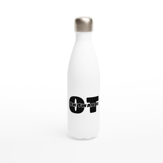 "OH TWADDI" White 17oz Stainless Steel Water Bottle