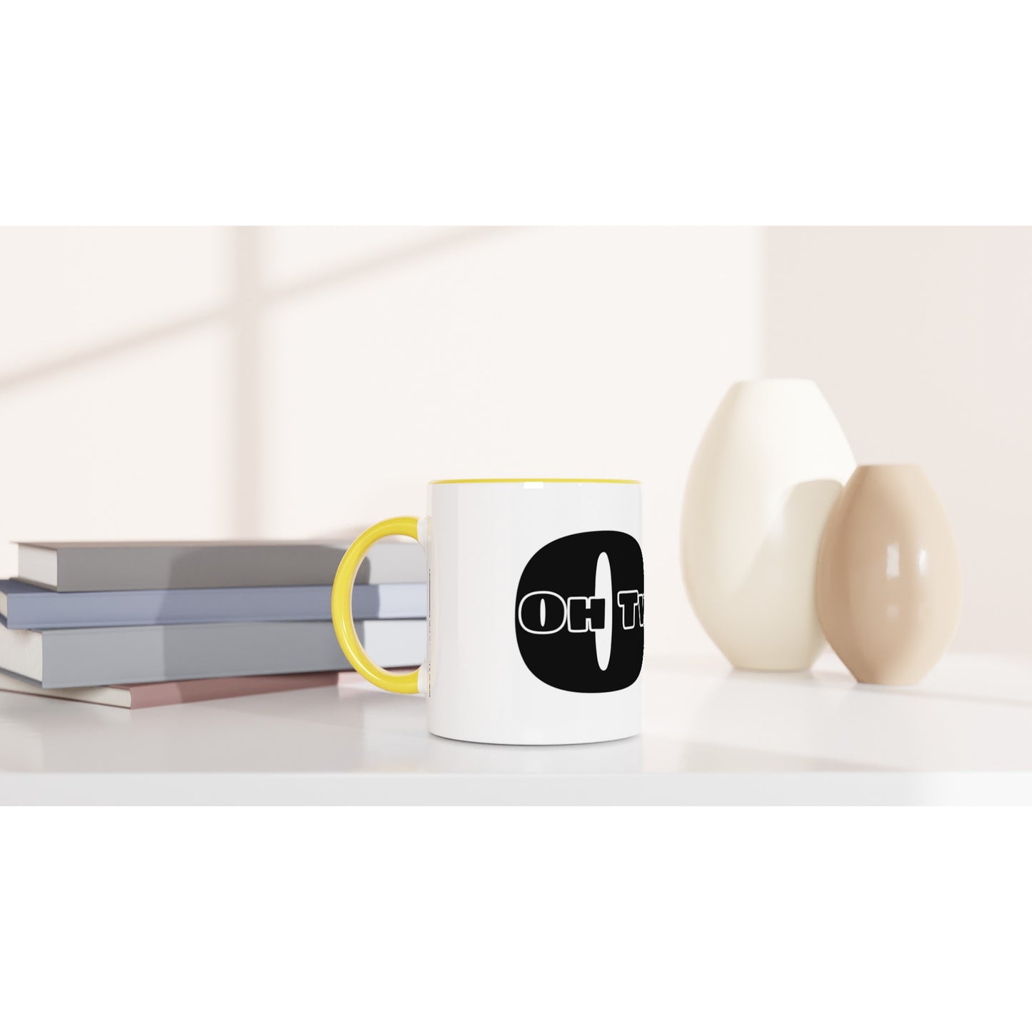 "OH TWADDI" White 11oz Ceramic Mug with Colour Inside