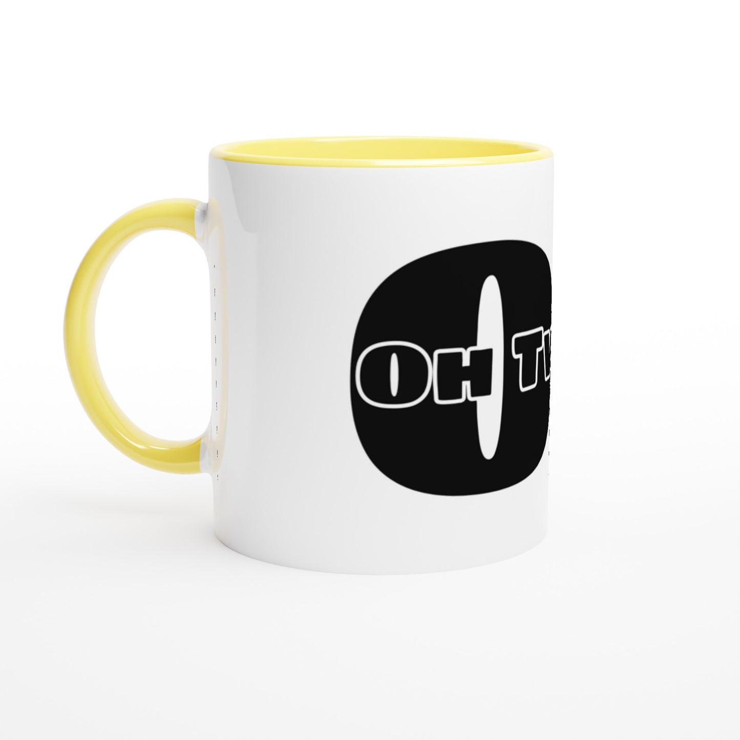 "OH TWADDI" White 11oz Ceramic Mug with Colour Inside