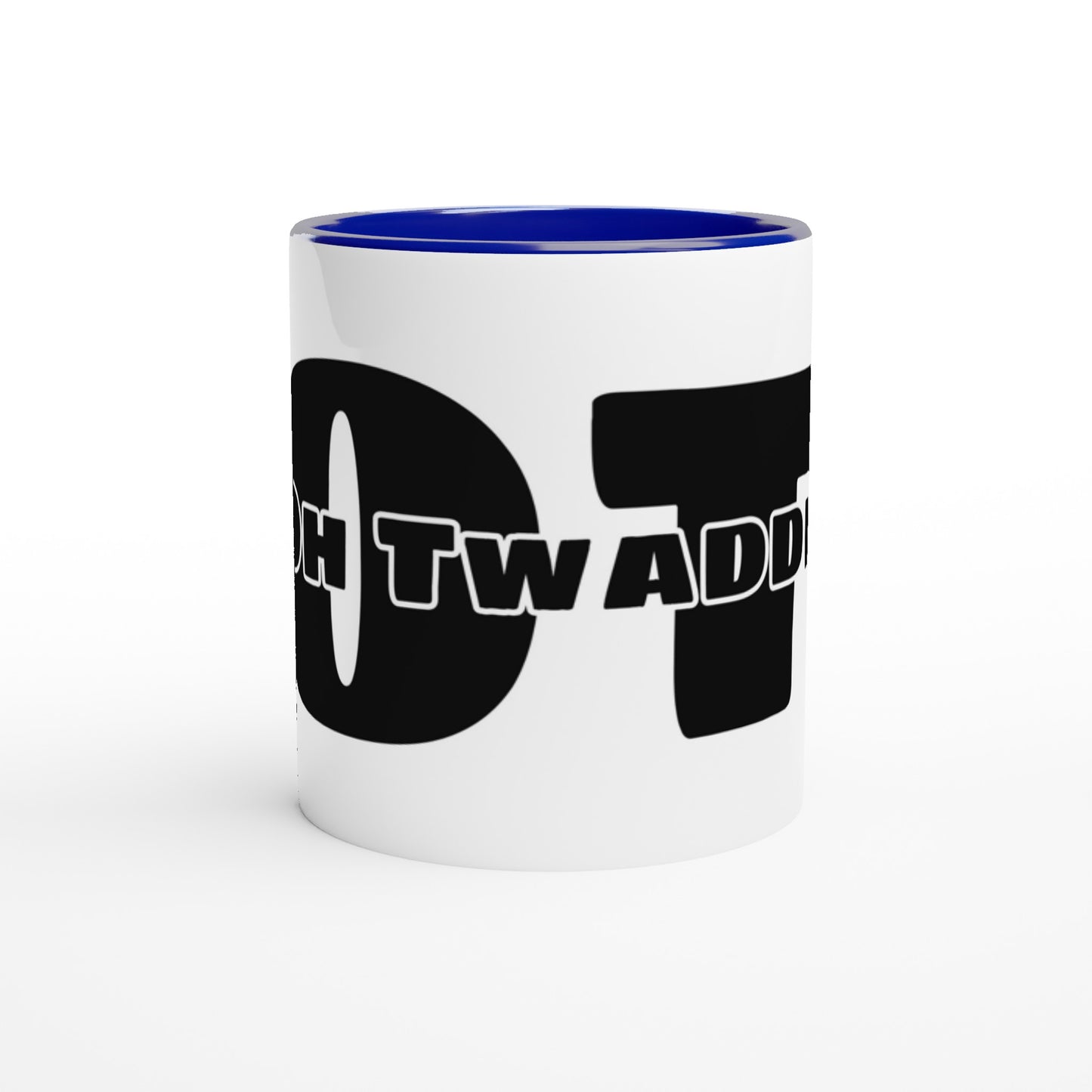 "OH TWADDI" White 11oz Ceramic Mug with Colour Inside