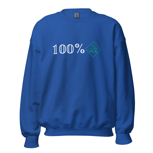 "100% HALAL" Unisex Sweatshirt