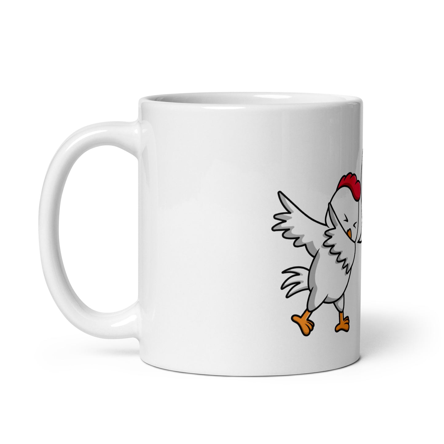 "BAK BAK BAKWAAS!" White glossy mug