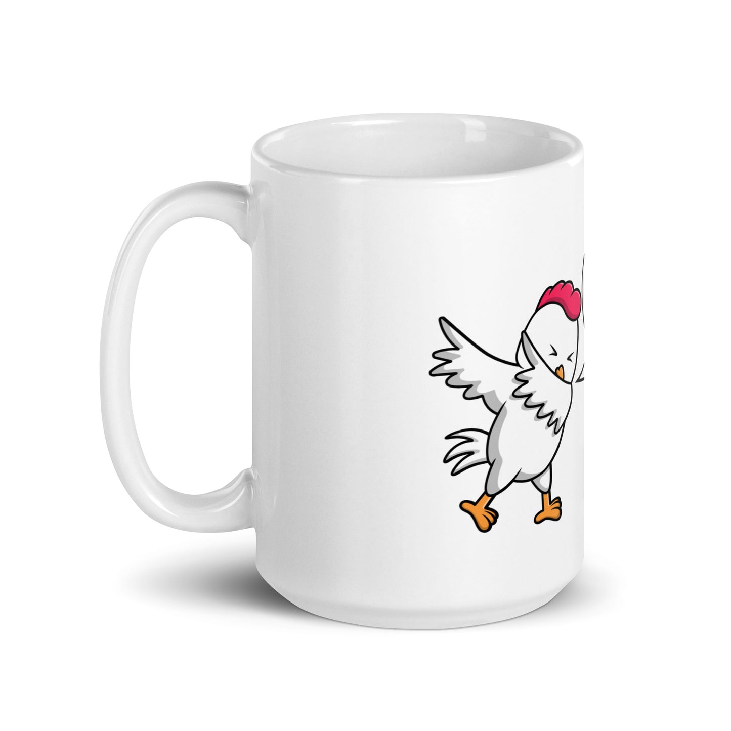 "BAK BAK BAKWAAS!" White glossy mug