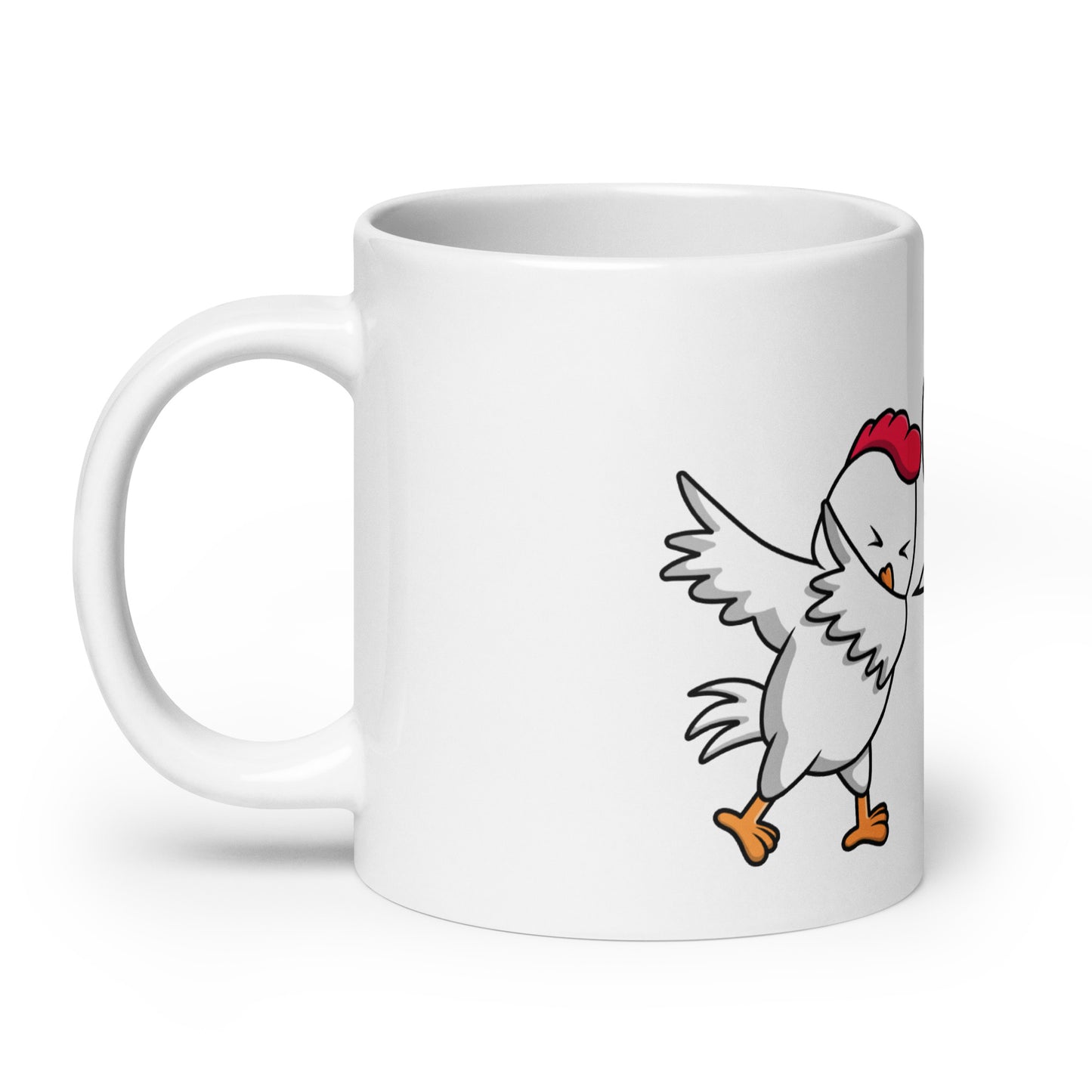 "BAK BAK BAKWAAS!" White glossy mug